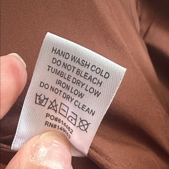 Fashion Nova Chocolate Brown Floral Appliqué Mini Dress with Side Train - Picture 12 of 12